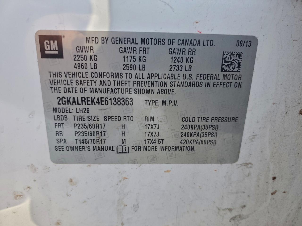 2014 GMC Terrain sle