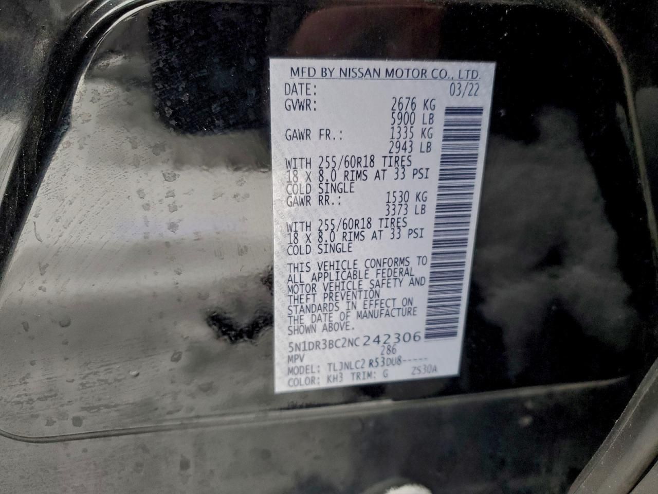 2022 Nissan Pathfinder sv