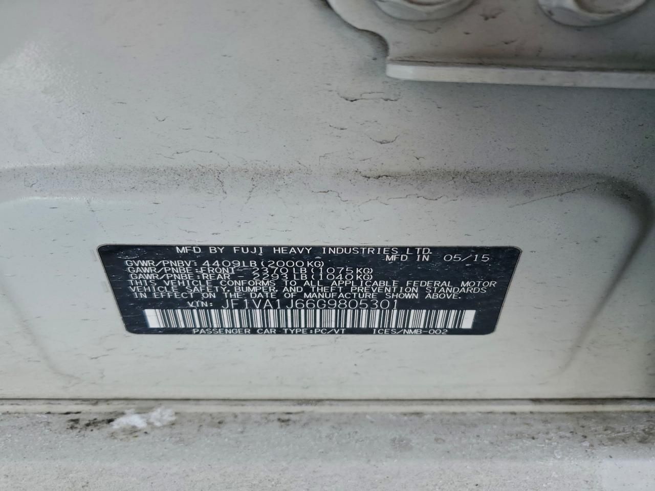 2016 Subaru Wrx Limited