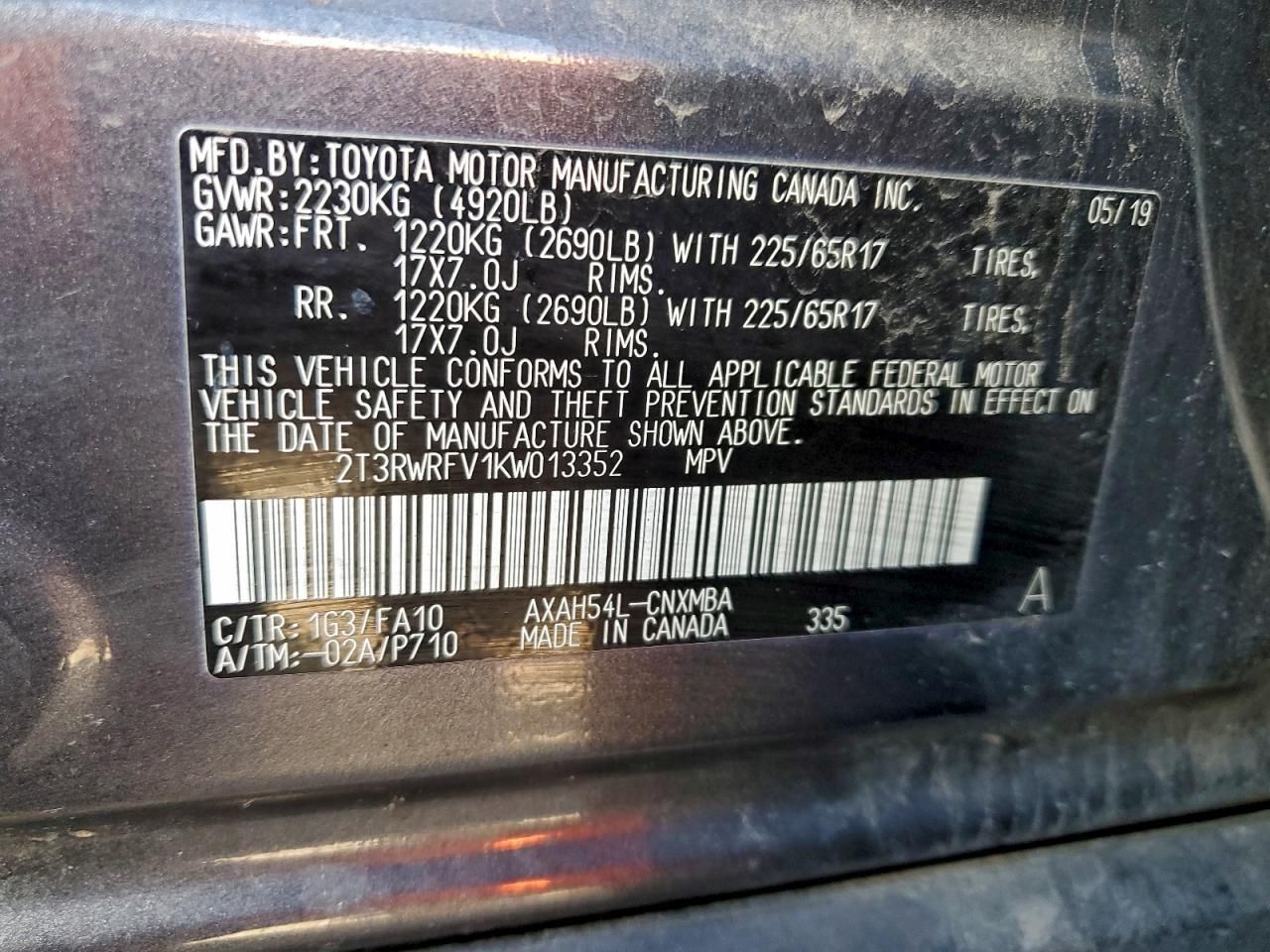 2019 Toyota Rav4 xle