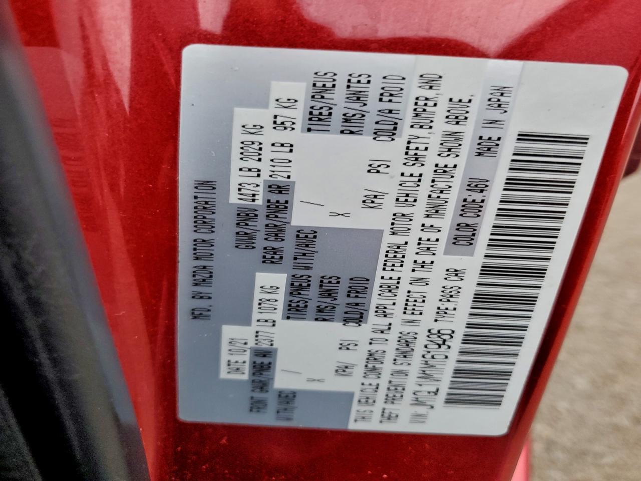 2021 Mazda 6 Touring