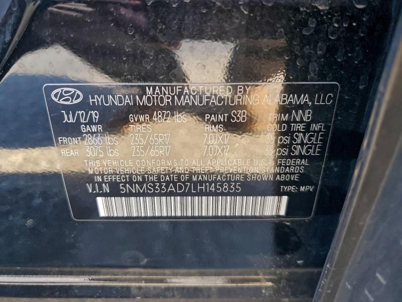 2020 Hyundai Santa fe sel