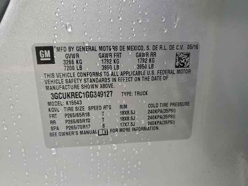 2016 Chevrolet Silverado K1500 lt