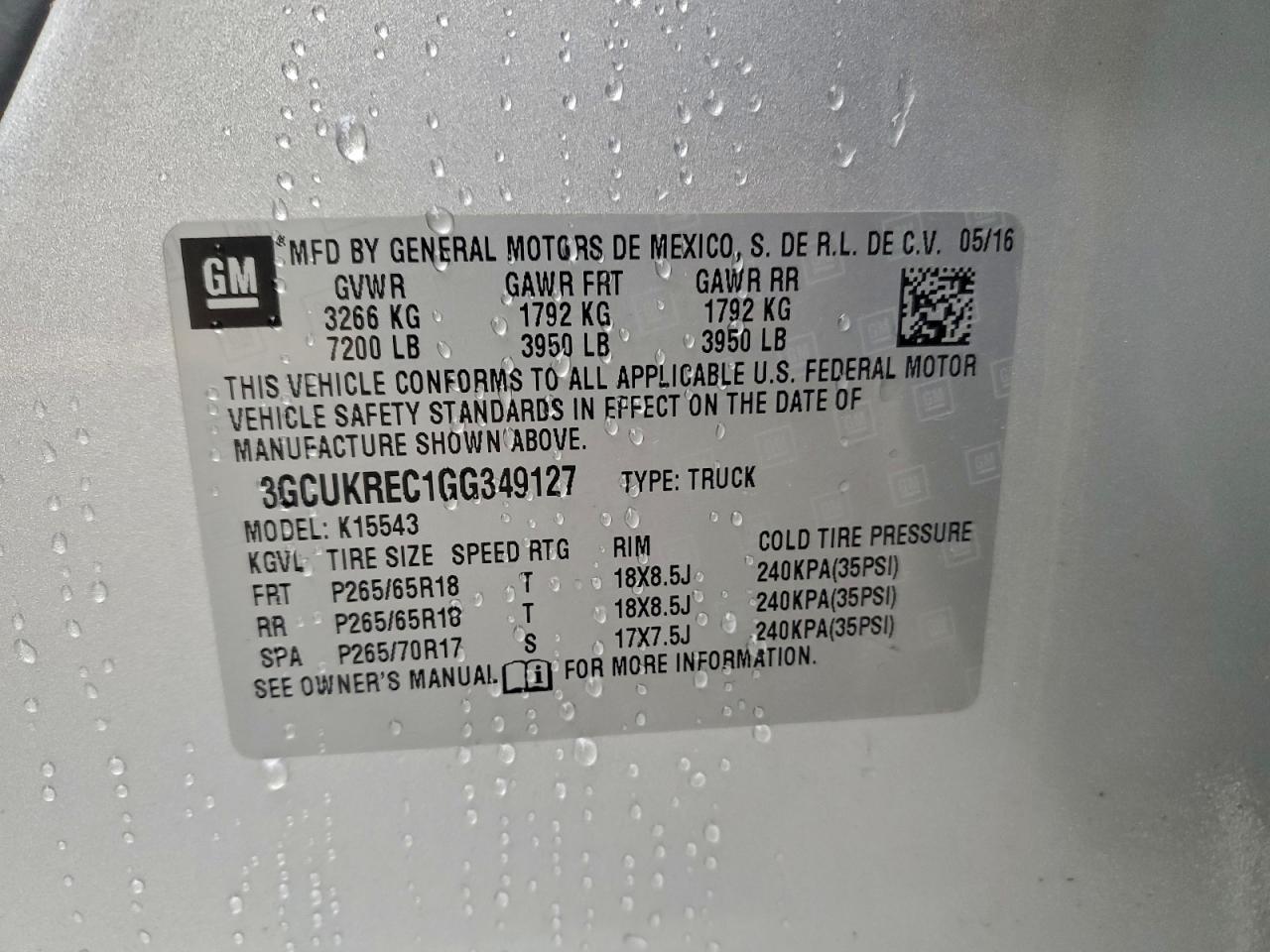 2016 Chevrolet Silverado K1500 LT