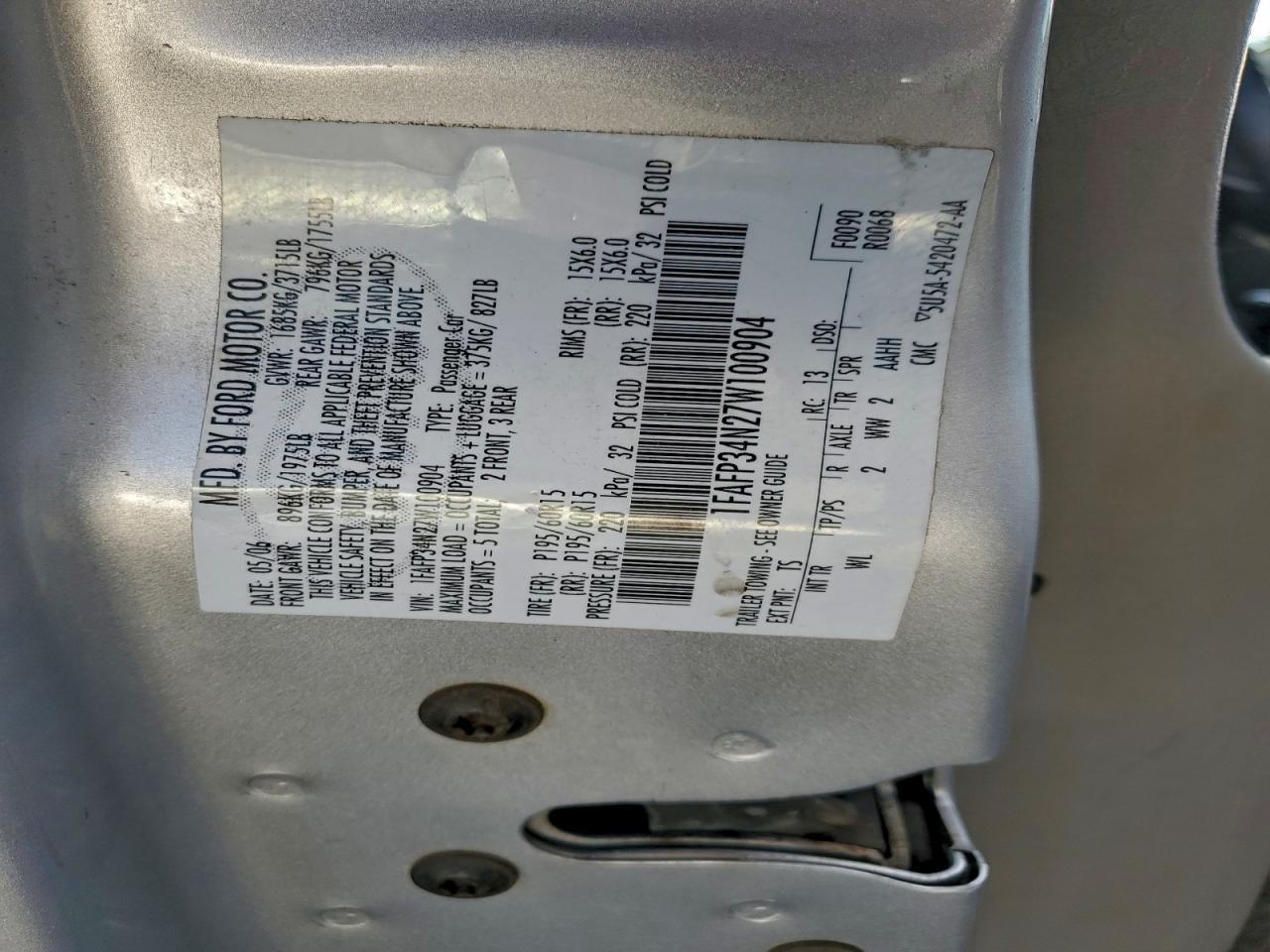 2007 Ford Focus ZX4