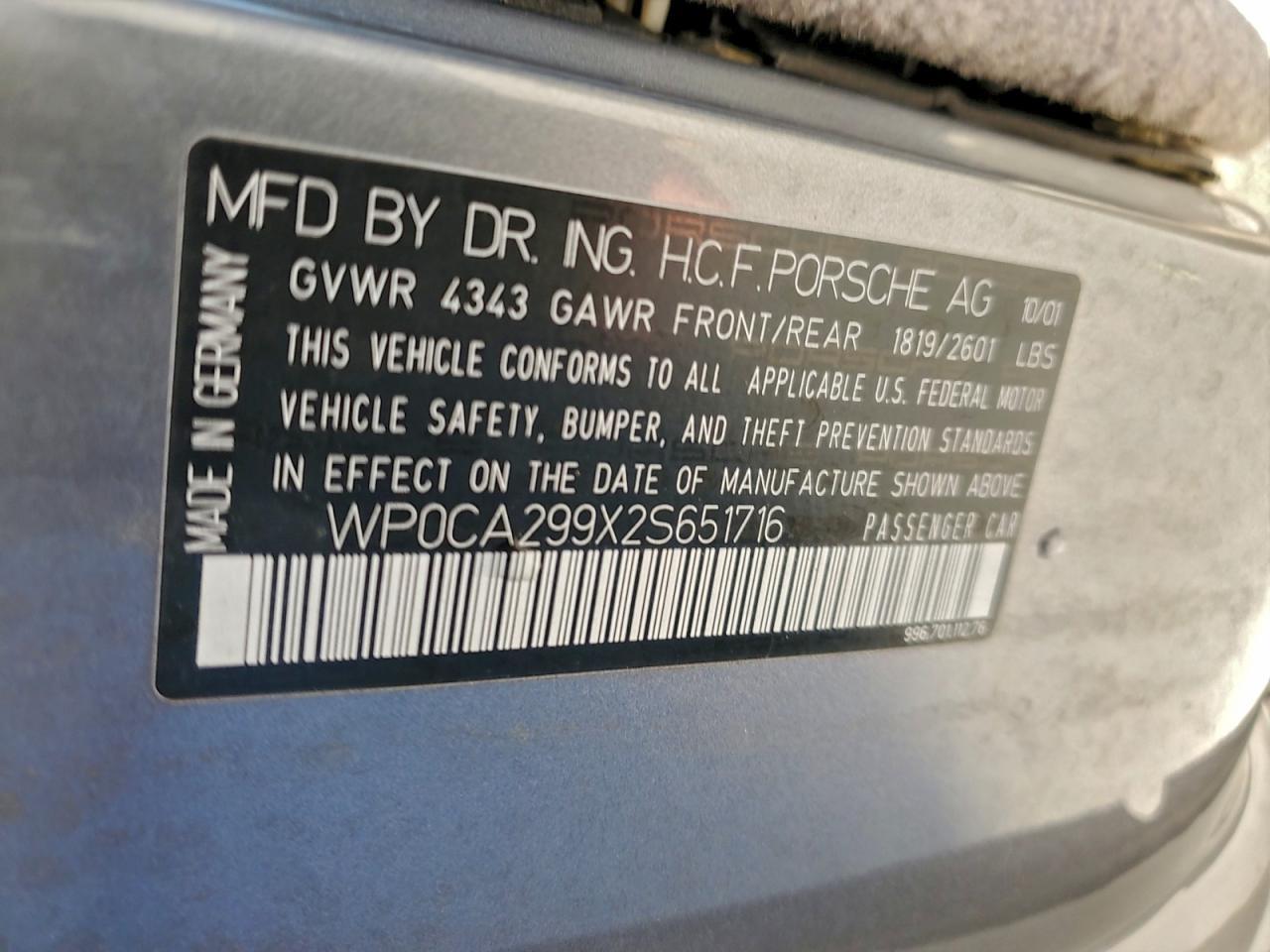 2002 Porsche 911 Carrera 2