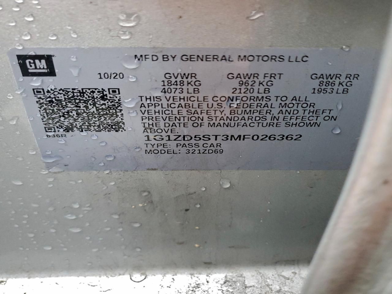 2021 Chevrolet Malibu lt