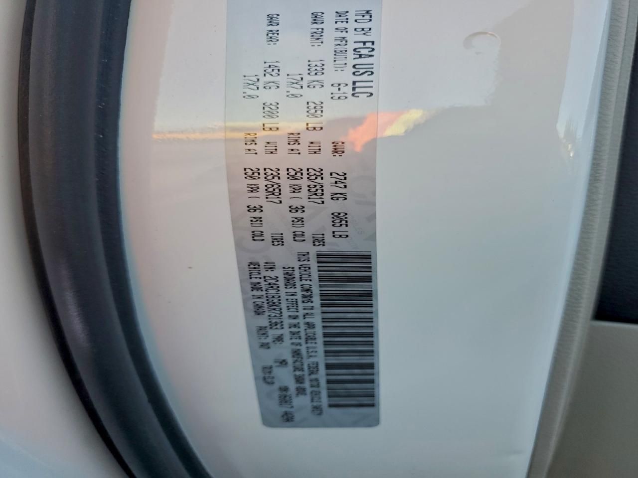 2019 Chrysler Pacifica Touring l