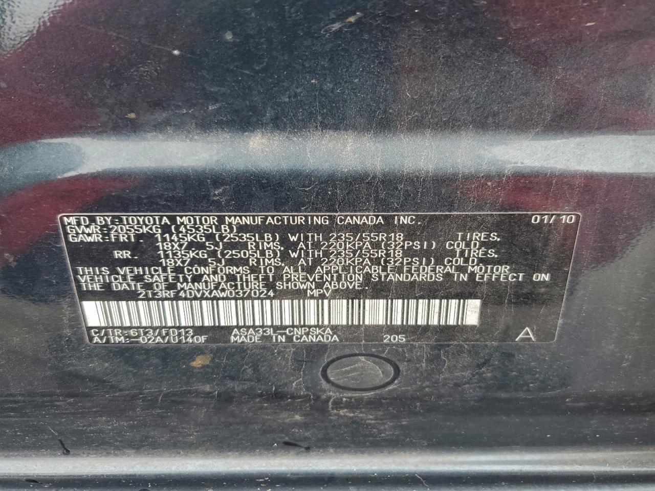 2010 Toyota Rav4 Sport