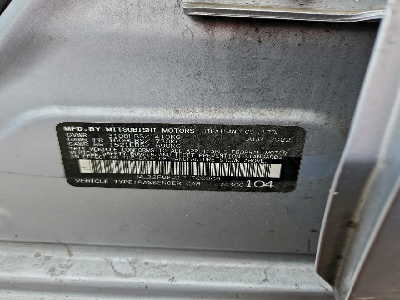 2023 Mitsubishi Mirage G4 es