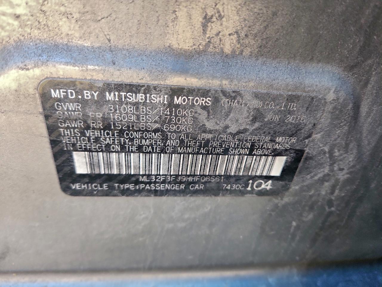 2017 Mitsubishi Mirage G4 es