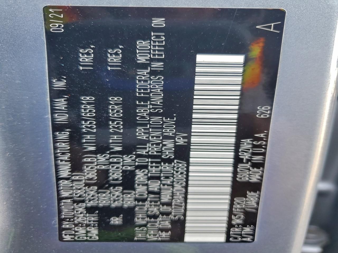 2021 Toyota Highlander l