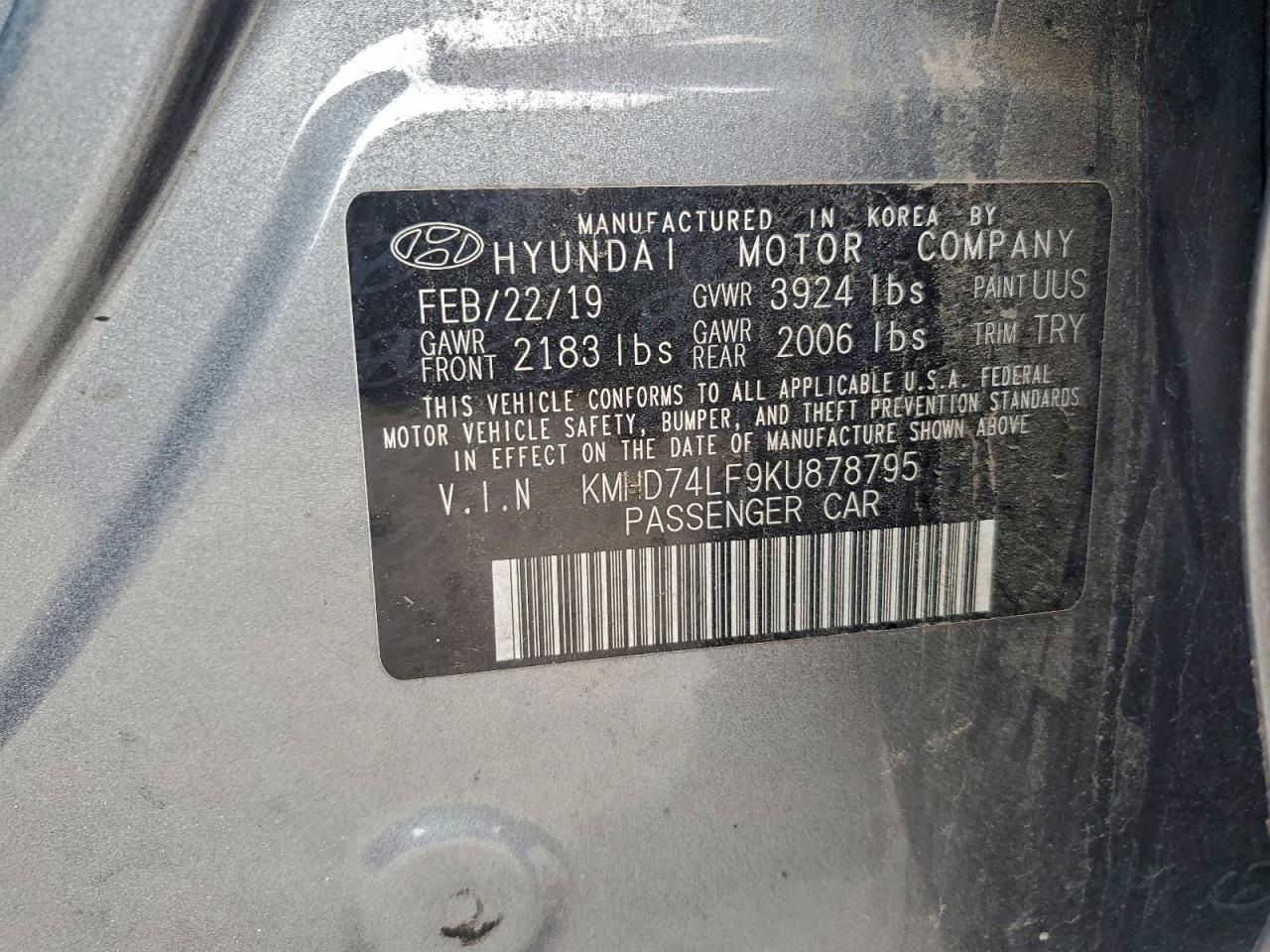 2019 Hyundai Elantra se