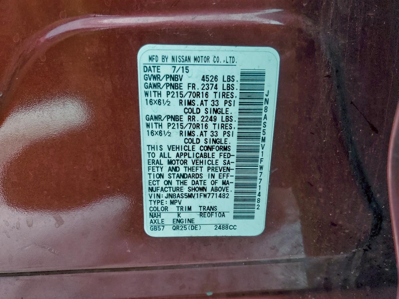 2015 Nissan Rogue Select s