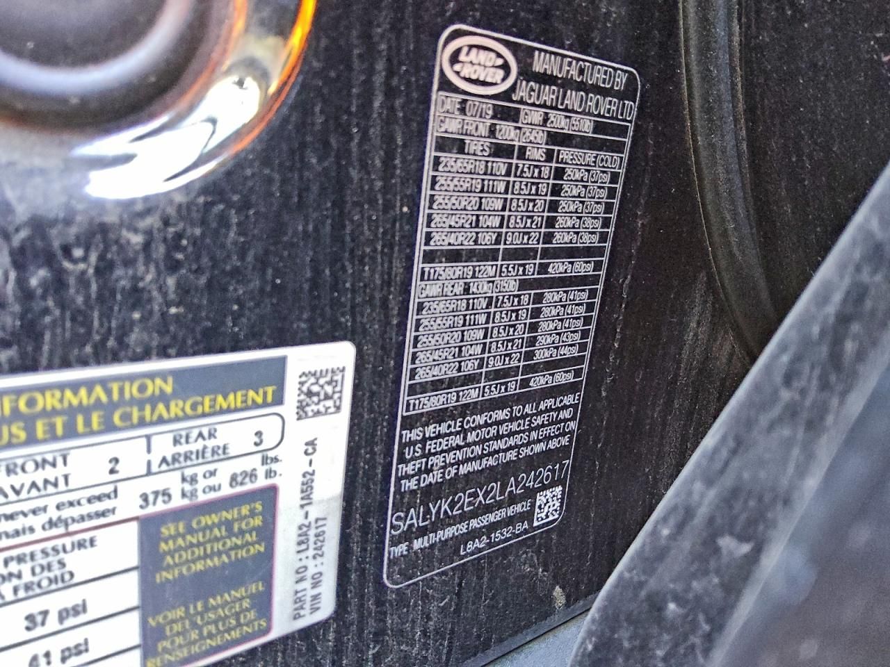 2020 Land Rover Range Rover Velar R-dynamic s