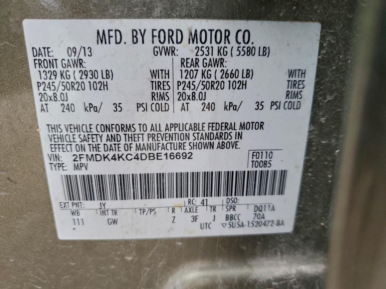 2013 Ford Edge Limited