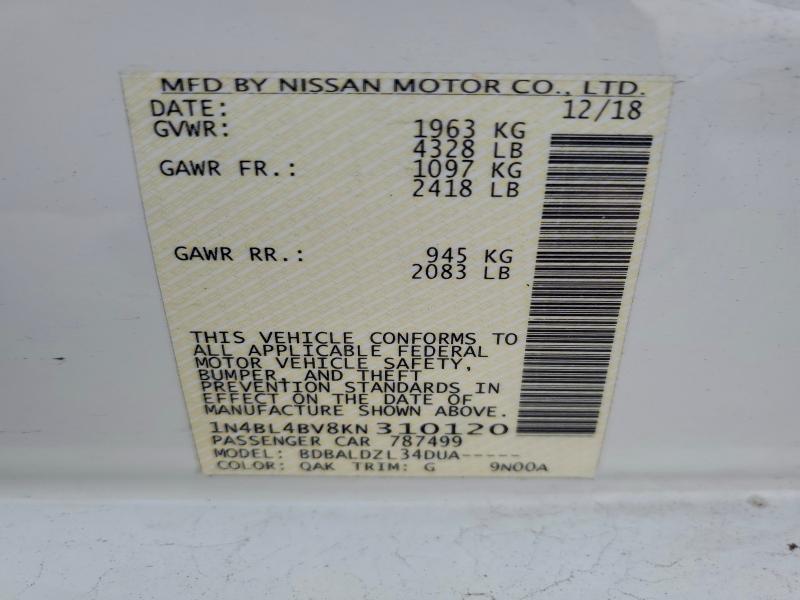 2019 Nissan Altima s