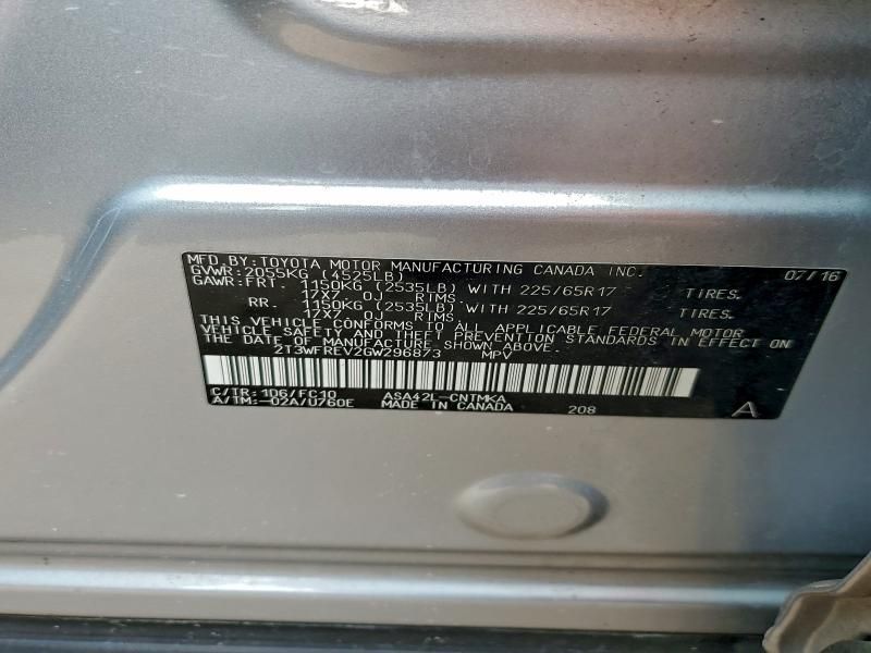 2016 Toyota Rav4 xle