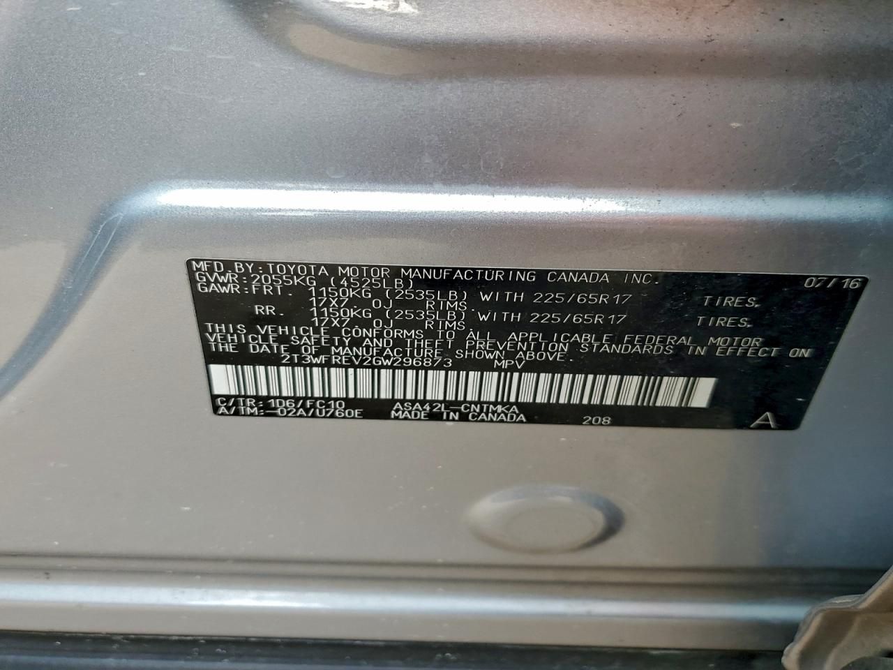 2016 Toyota Rav4 xle