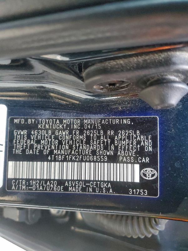 2015 Toyota Camry le