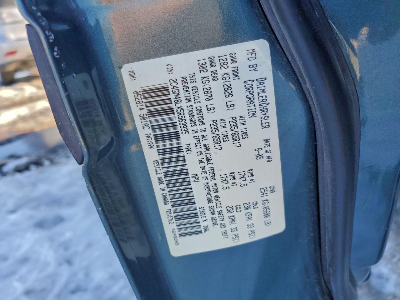 2005 Chrysler Pacifica