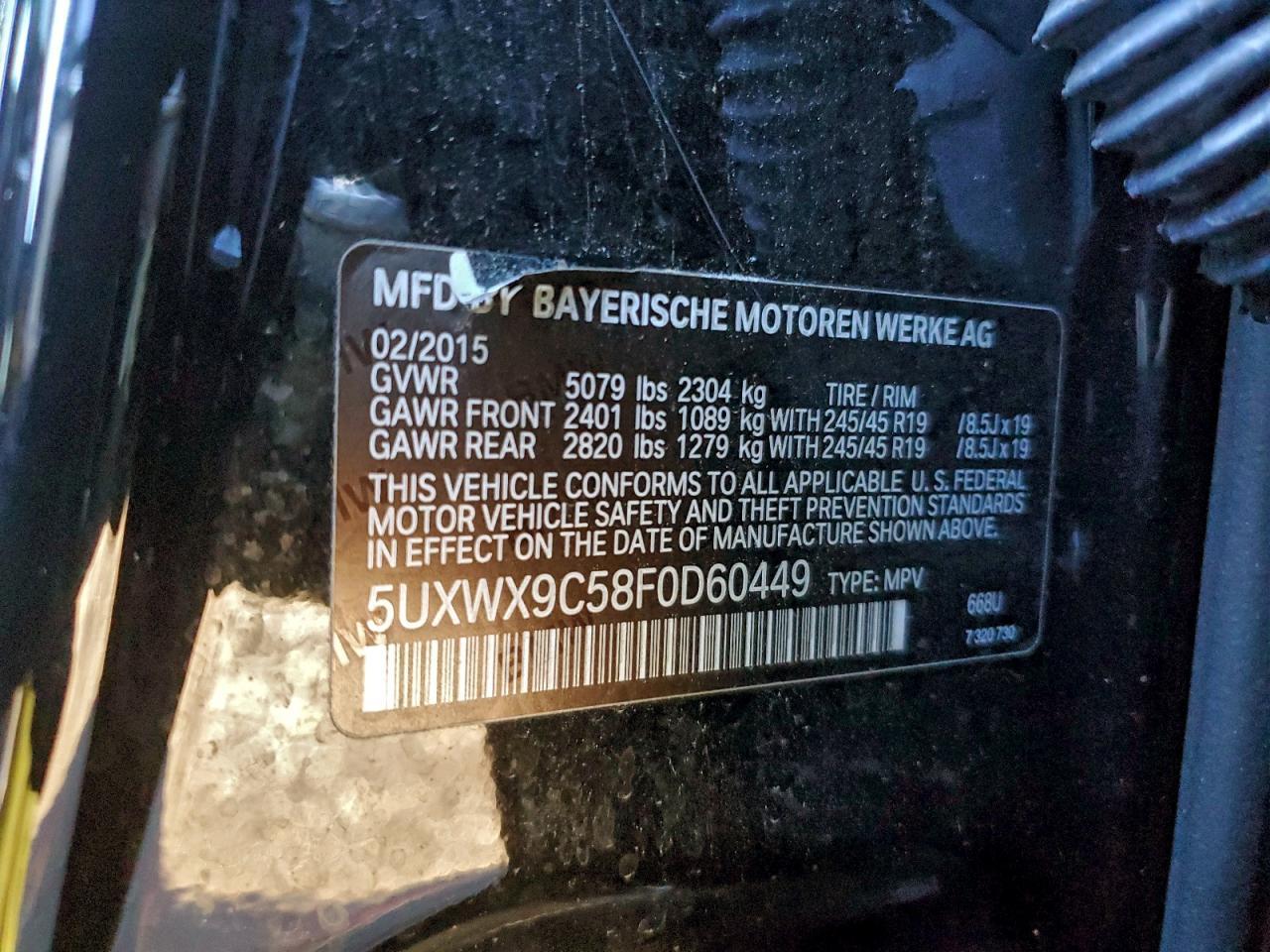 2015 BMW X3 Xdrive28i