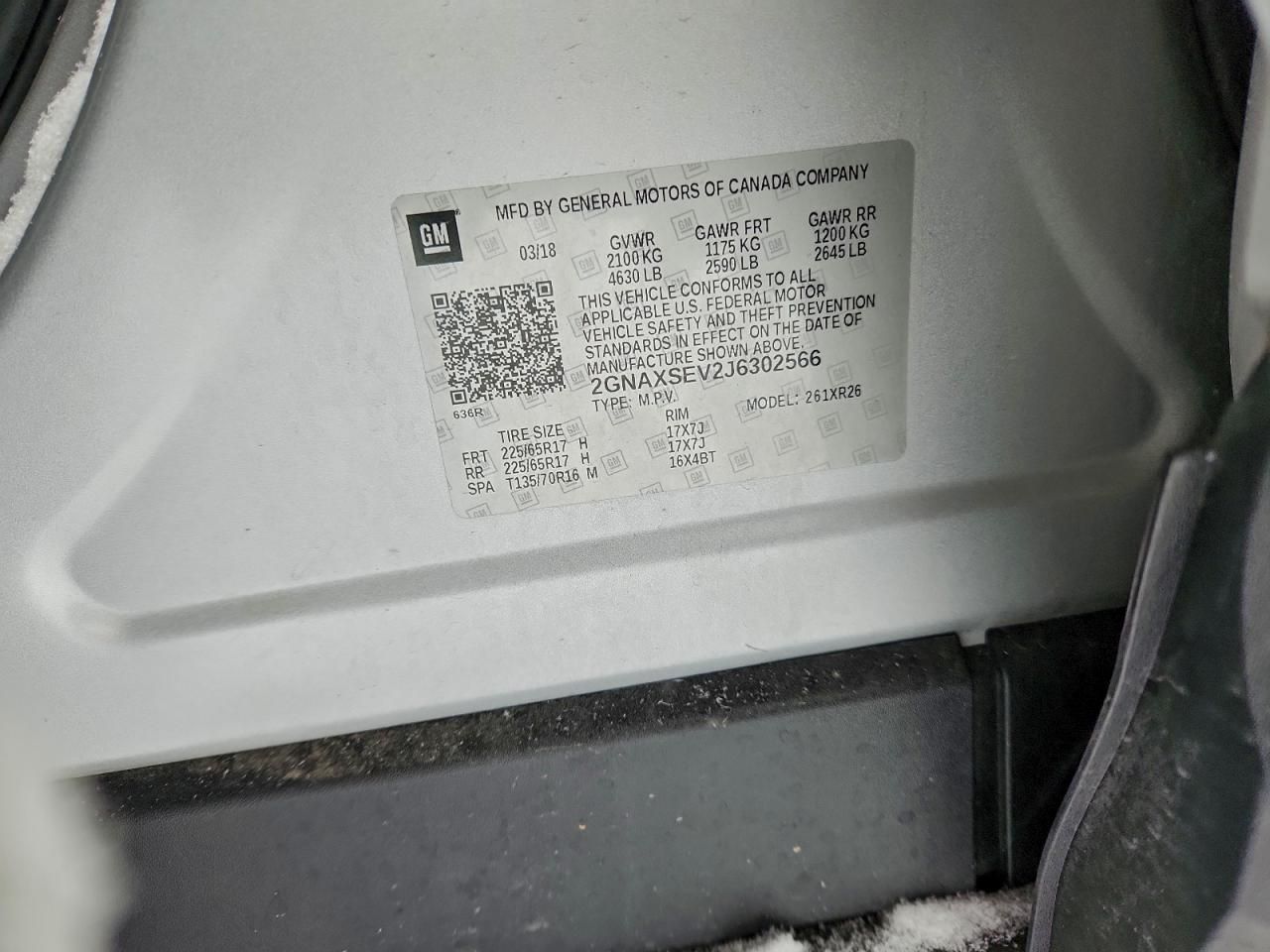 2018 Chevrolet Equinox lt