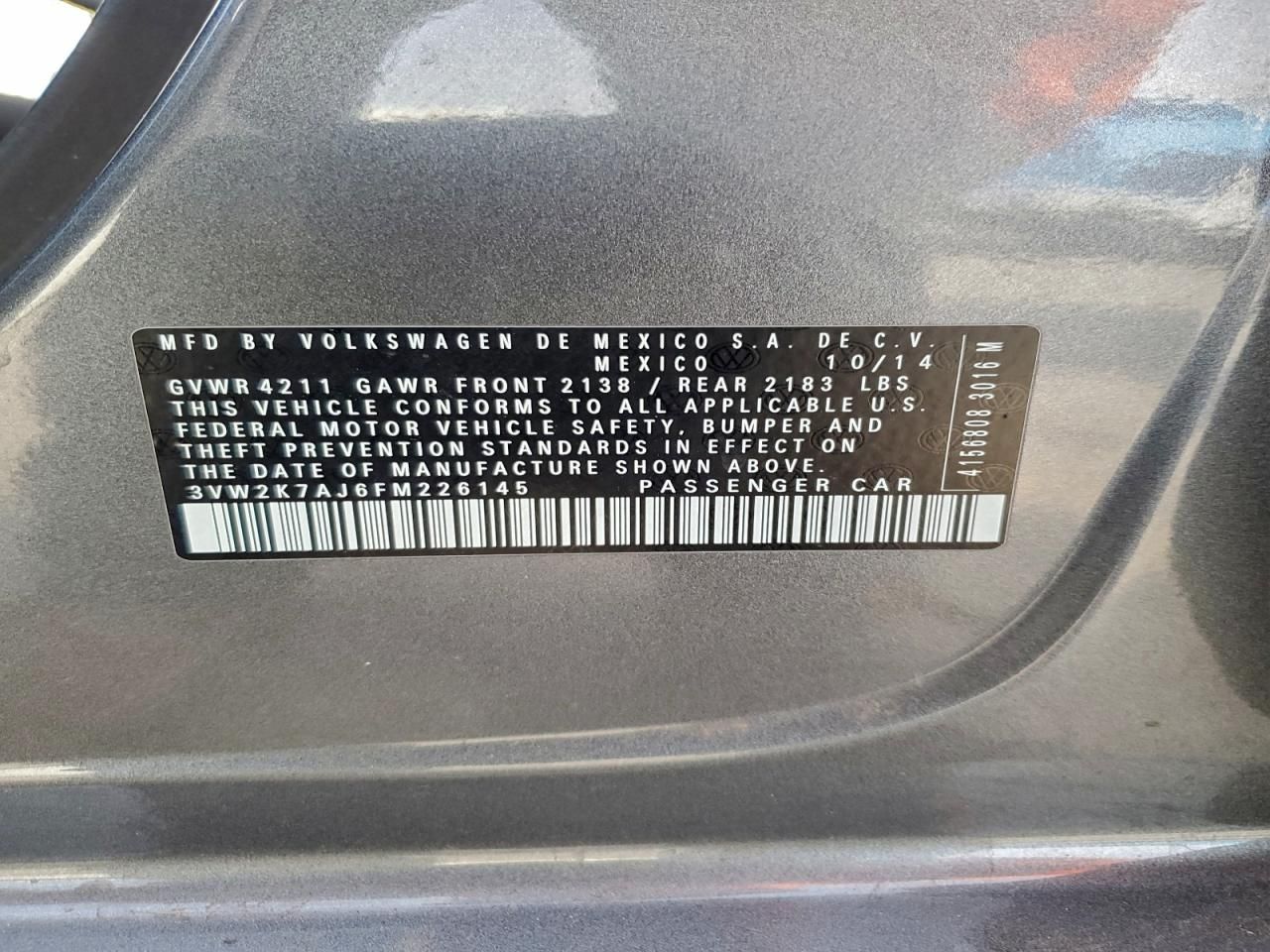 2015 Volkswagen Jetta Base