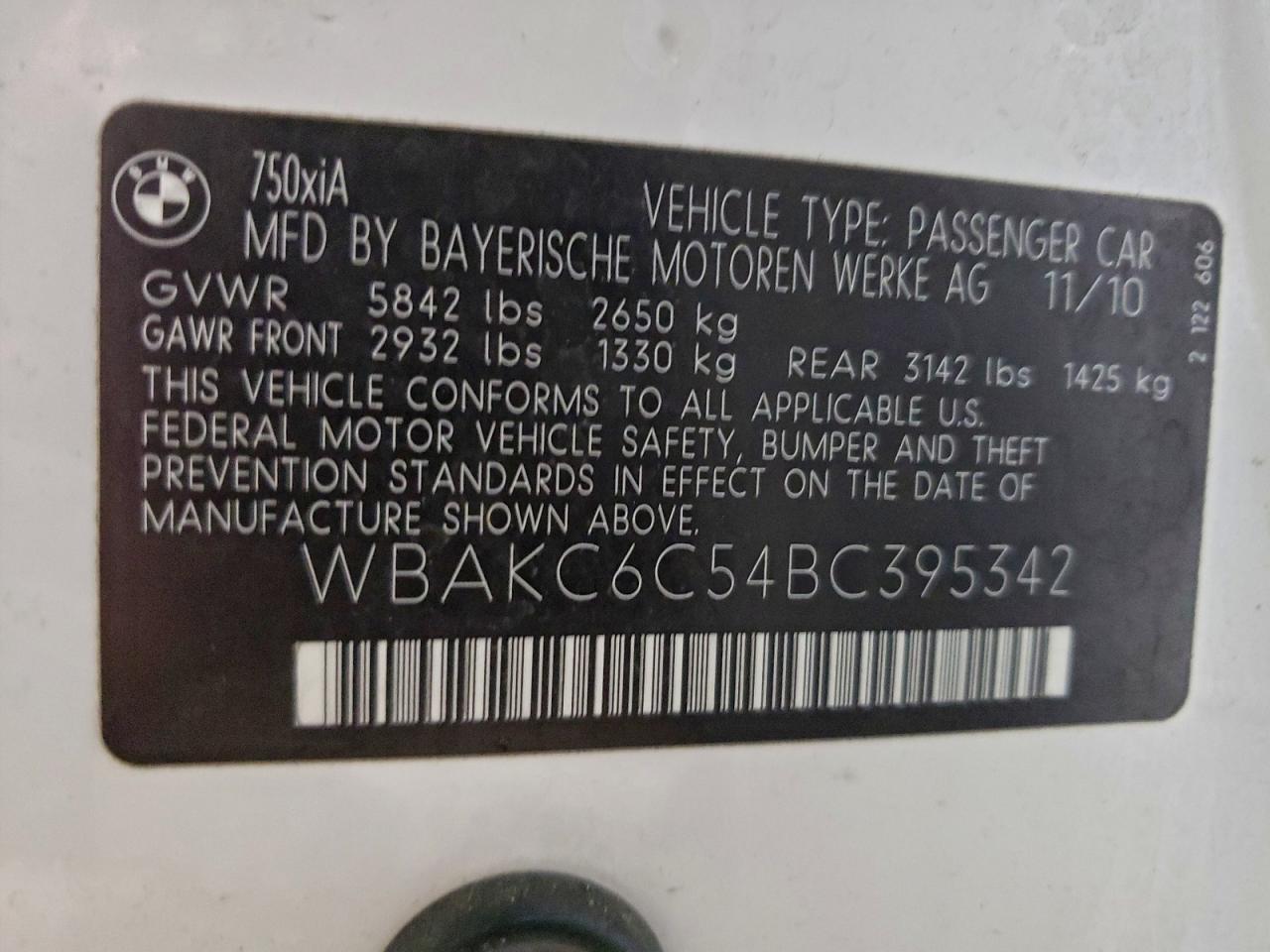 2011 BMW 750 xi