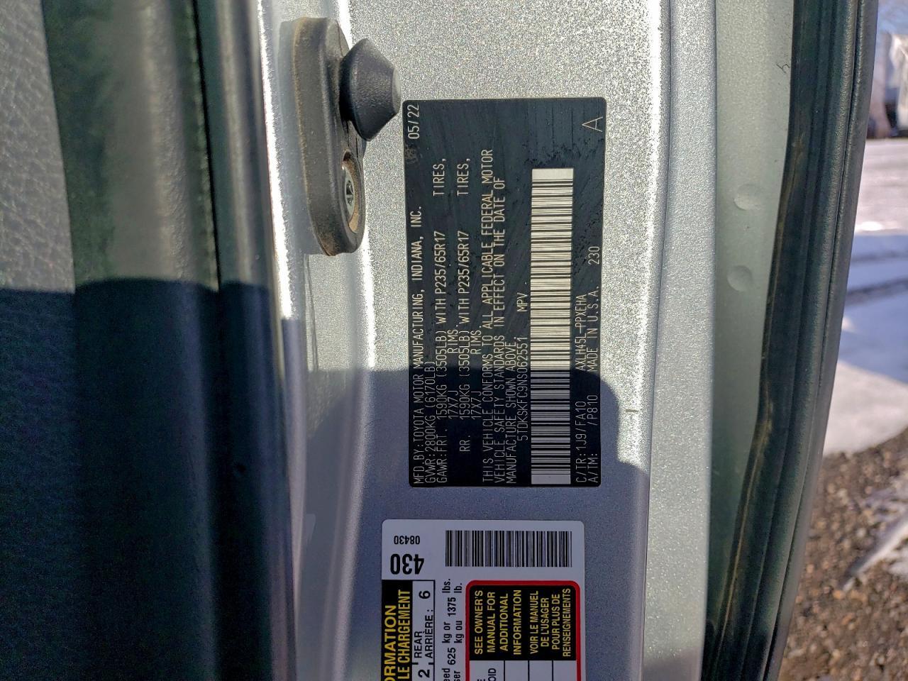 2022 Toyota Sienna le