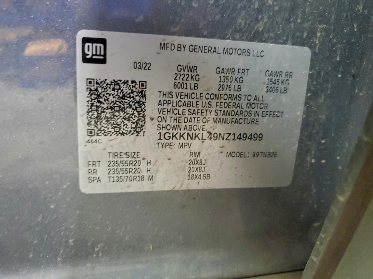2022 GMC Acadia sle