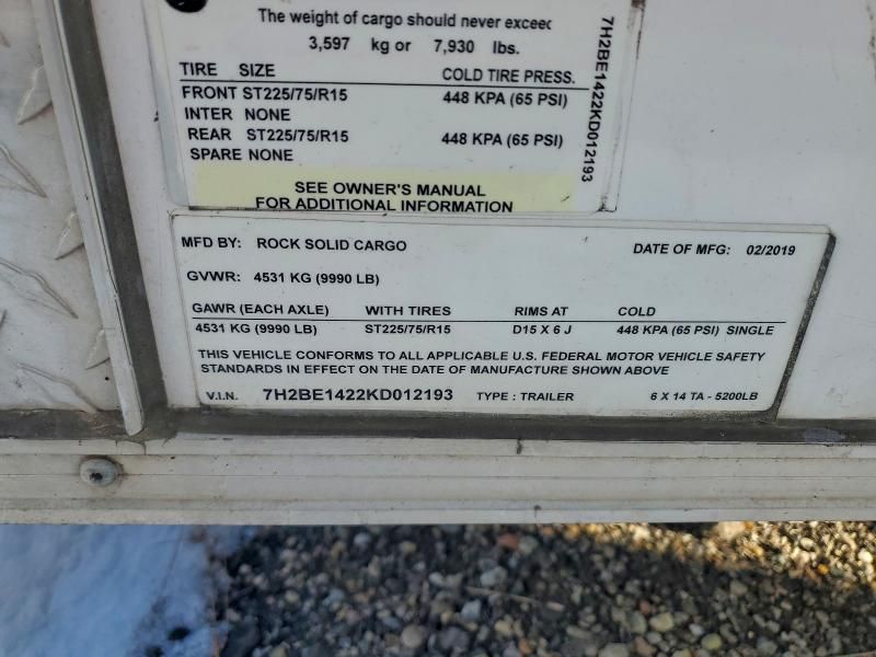 2019 Rokc Solid Cargo