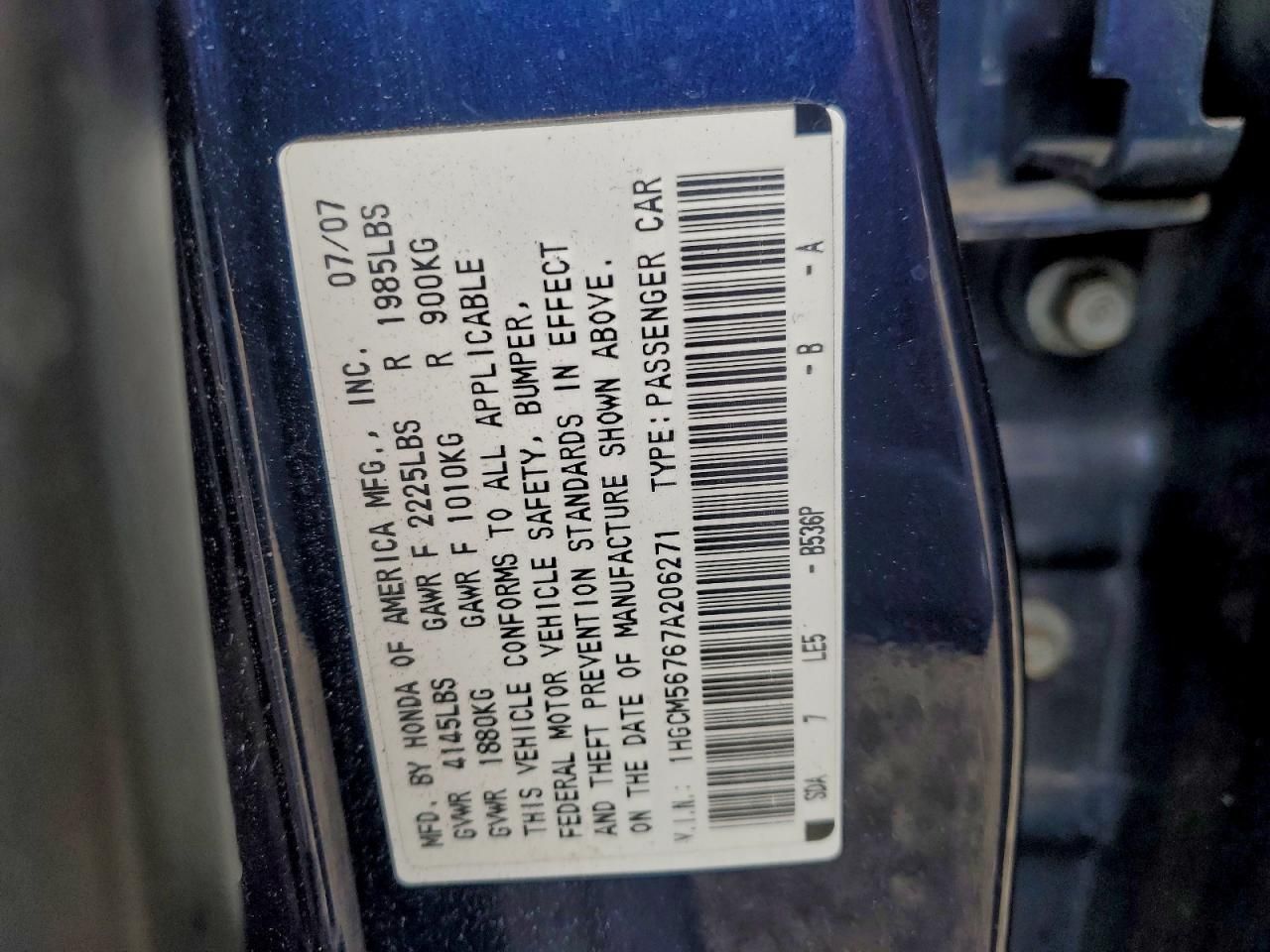 2007 Honda Accord ex