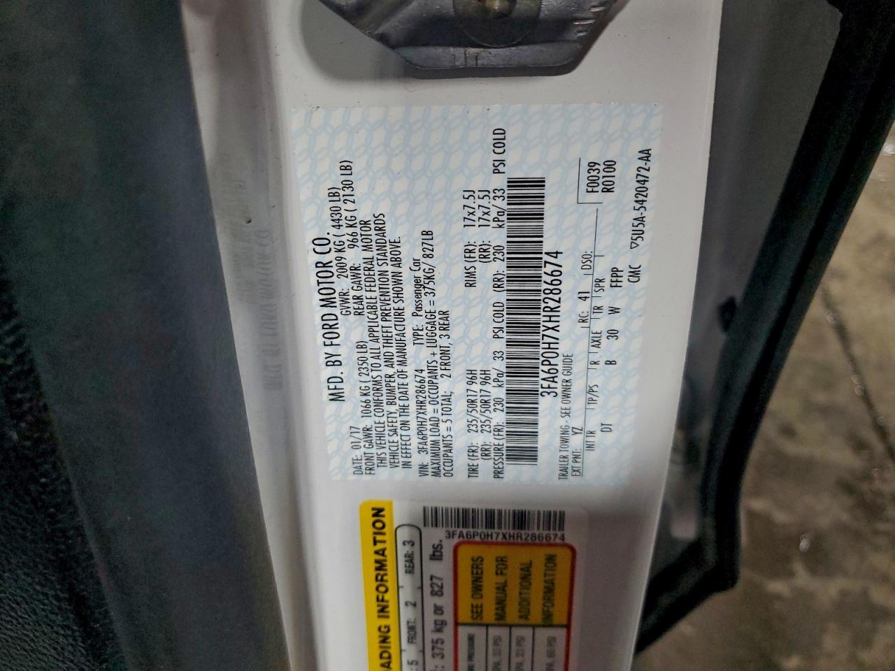 2017 Ford Fusion se