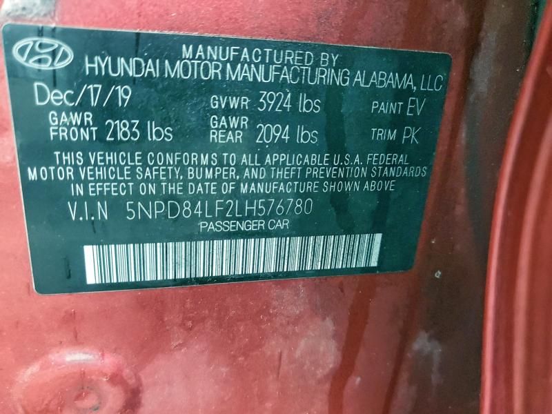 2020 Hyundai Elantra sel