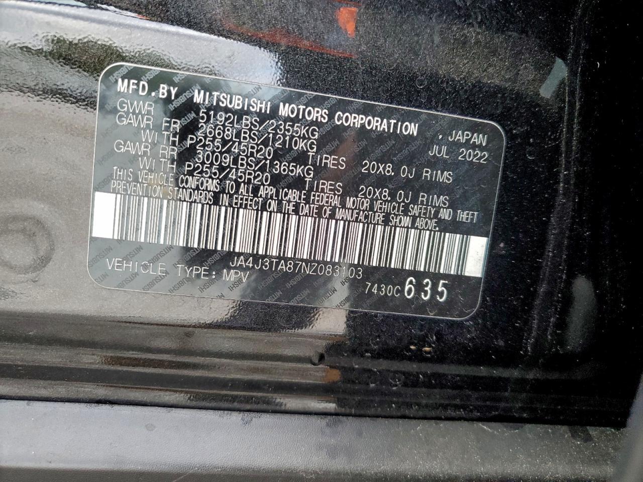 2022 Mitsubishi Outlander es
