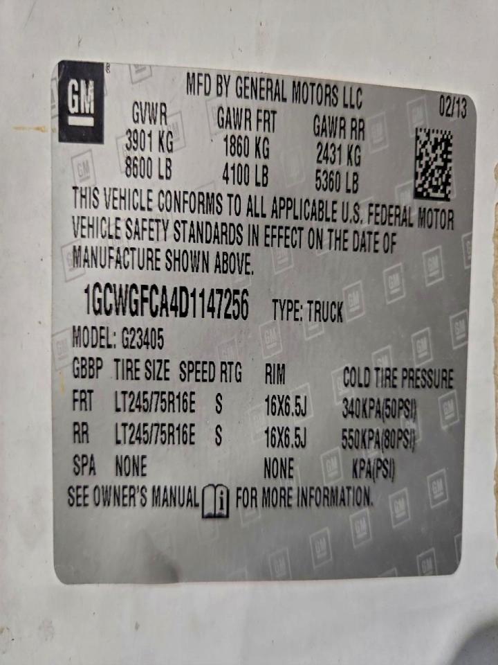 2013 Chevrolet Express 2500 Utility / Service Van