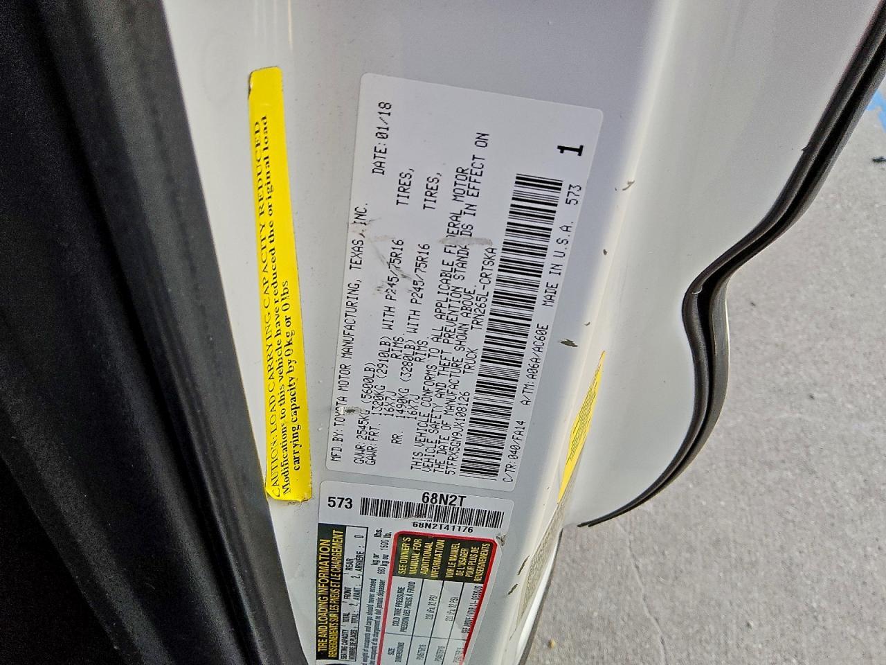 2018 Toyota Tacoma SR
