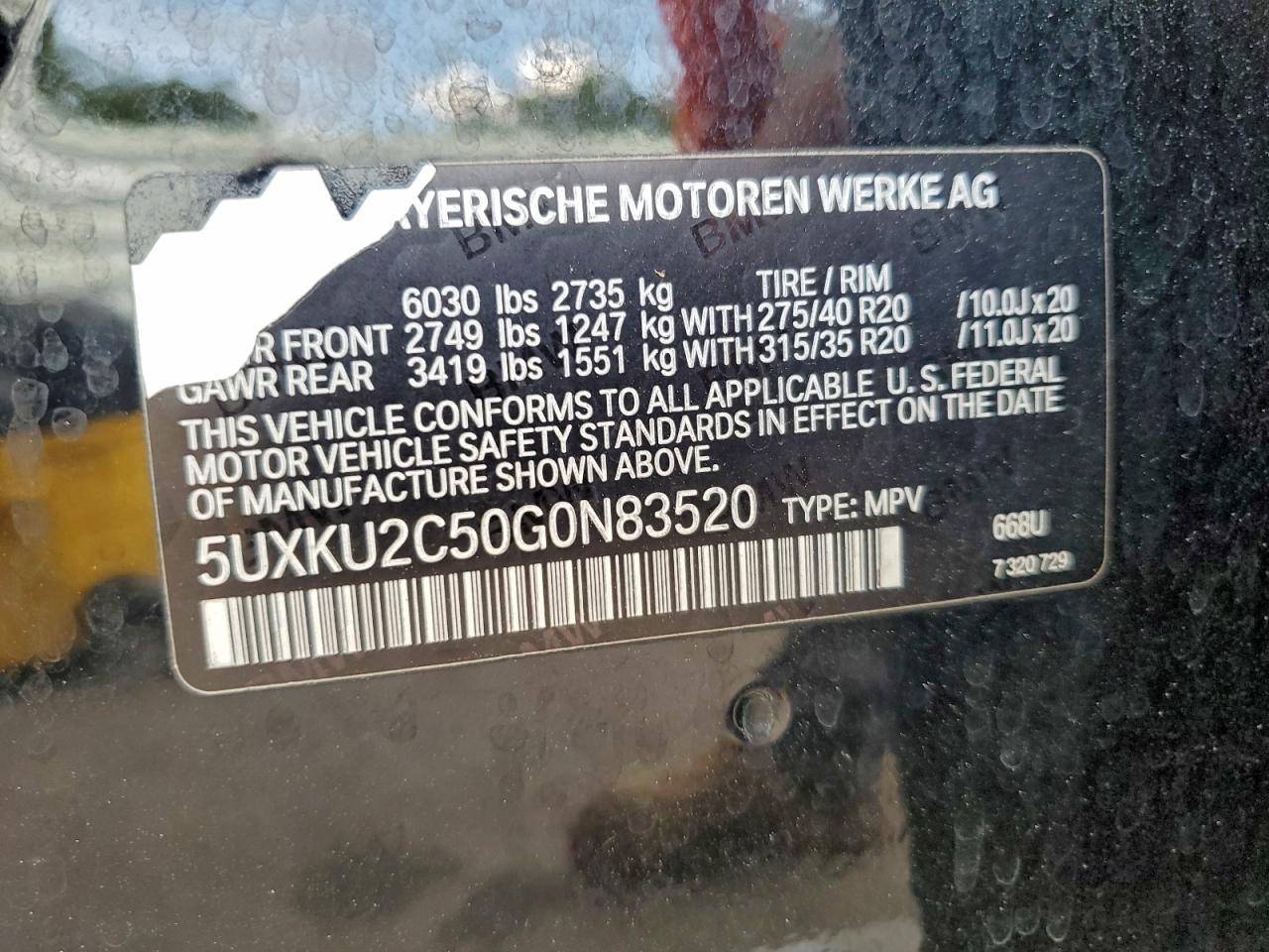 2016 BMW X6 Xdrive35i