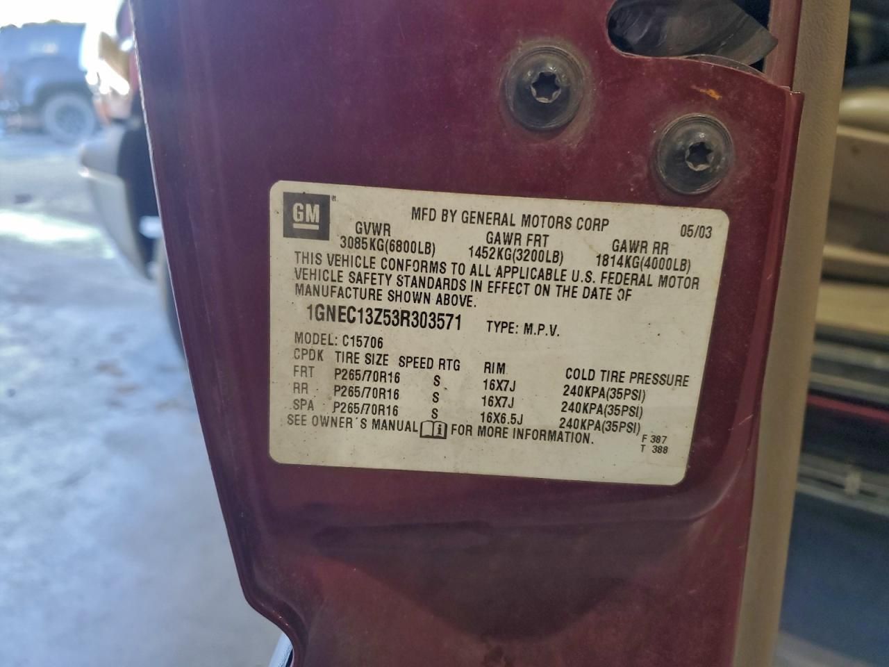 2003 Chevrolet Tahoe C1500