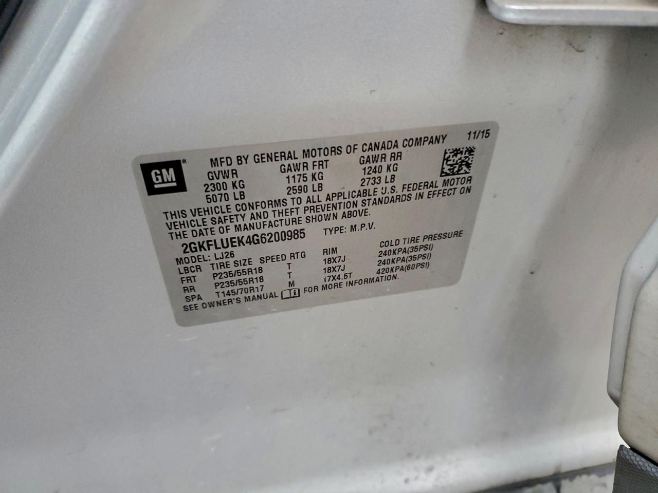 2016 GMC Terrain slt