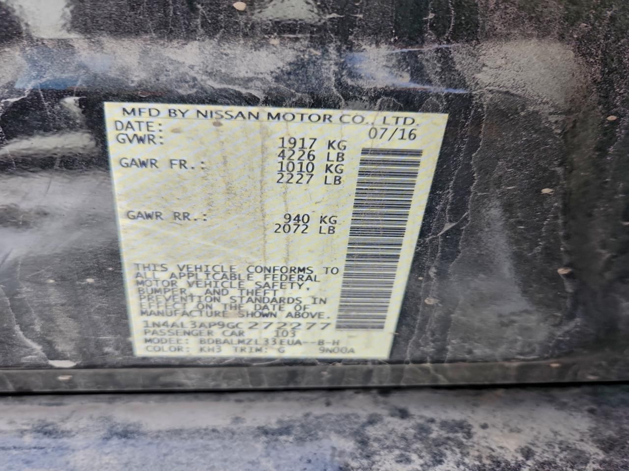 2016 Nissan Altima 2.5