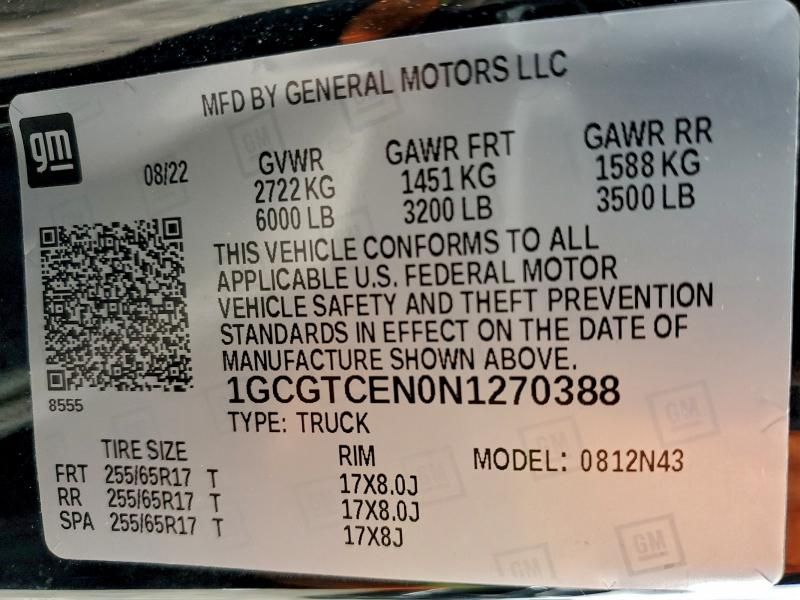 2022 Chevrolet Colorado lt