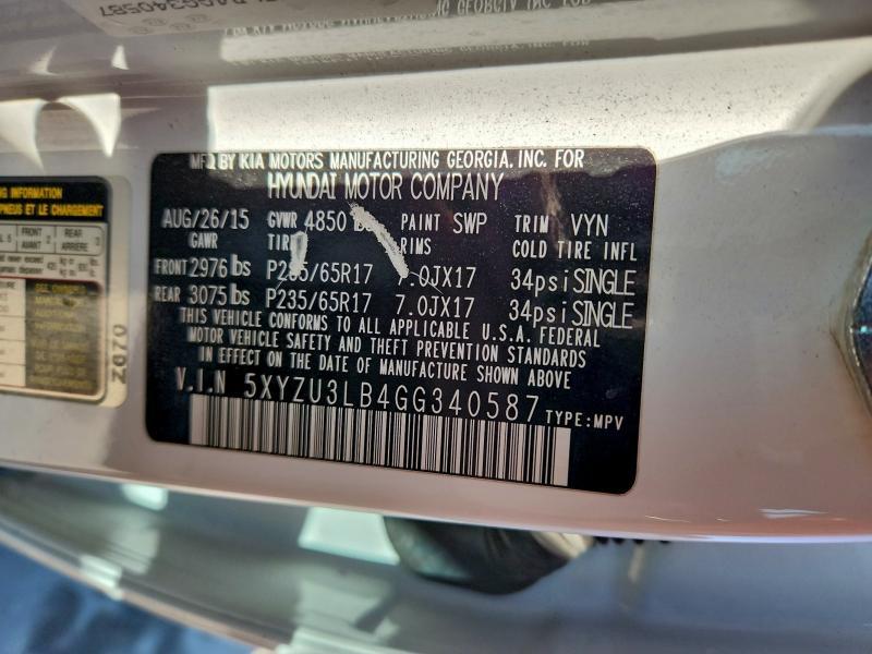 2016 Hyundai Santa fe Sport 2.4l