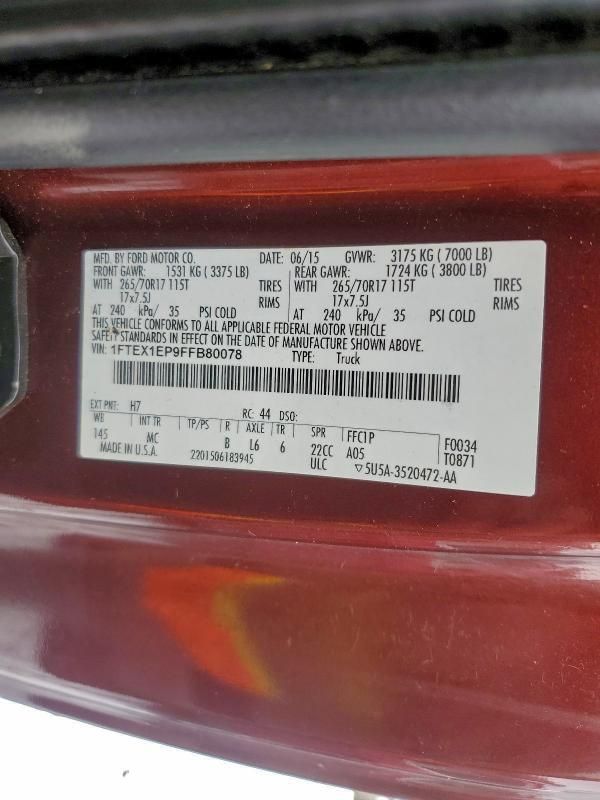 2015 Ford F150 Super cab