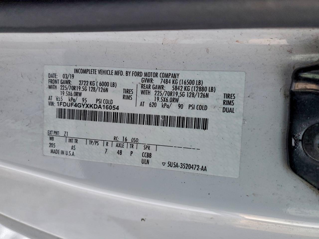 2019 Ford F450 Super Duty BOX Truck