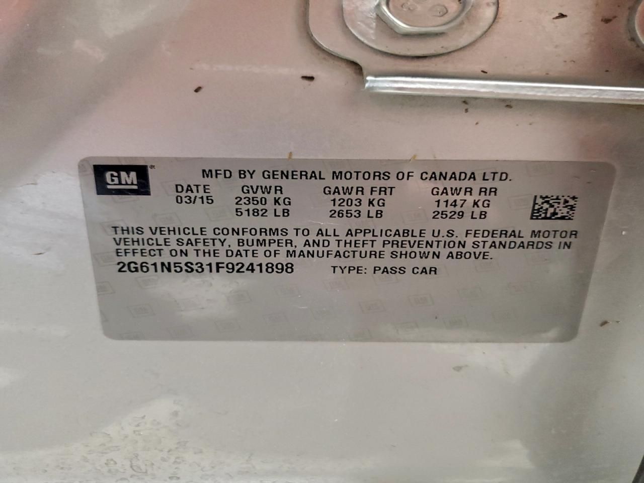 2015 Cadillac Xts Luxury Collection