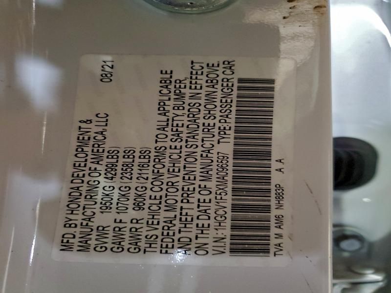 2021 Honda Accord exl