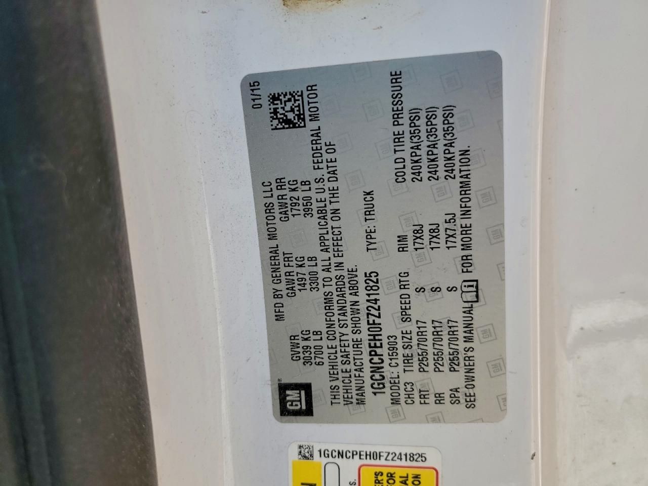 2015 Chevrolet Silverado C1500