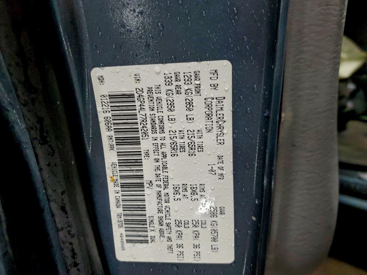 2007 Dodge Grand Caravan sxt